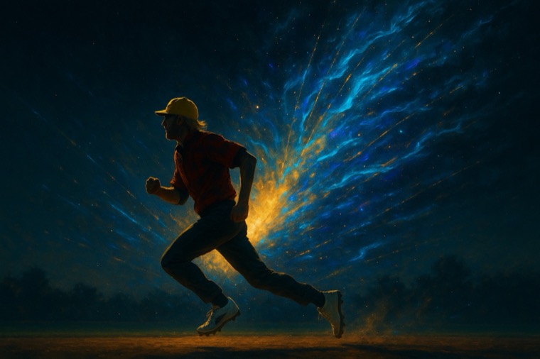 Moonshot Cosmic Ballplayer Painterly Night